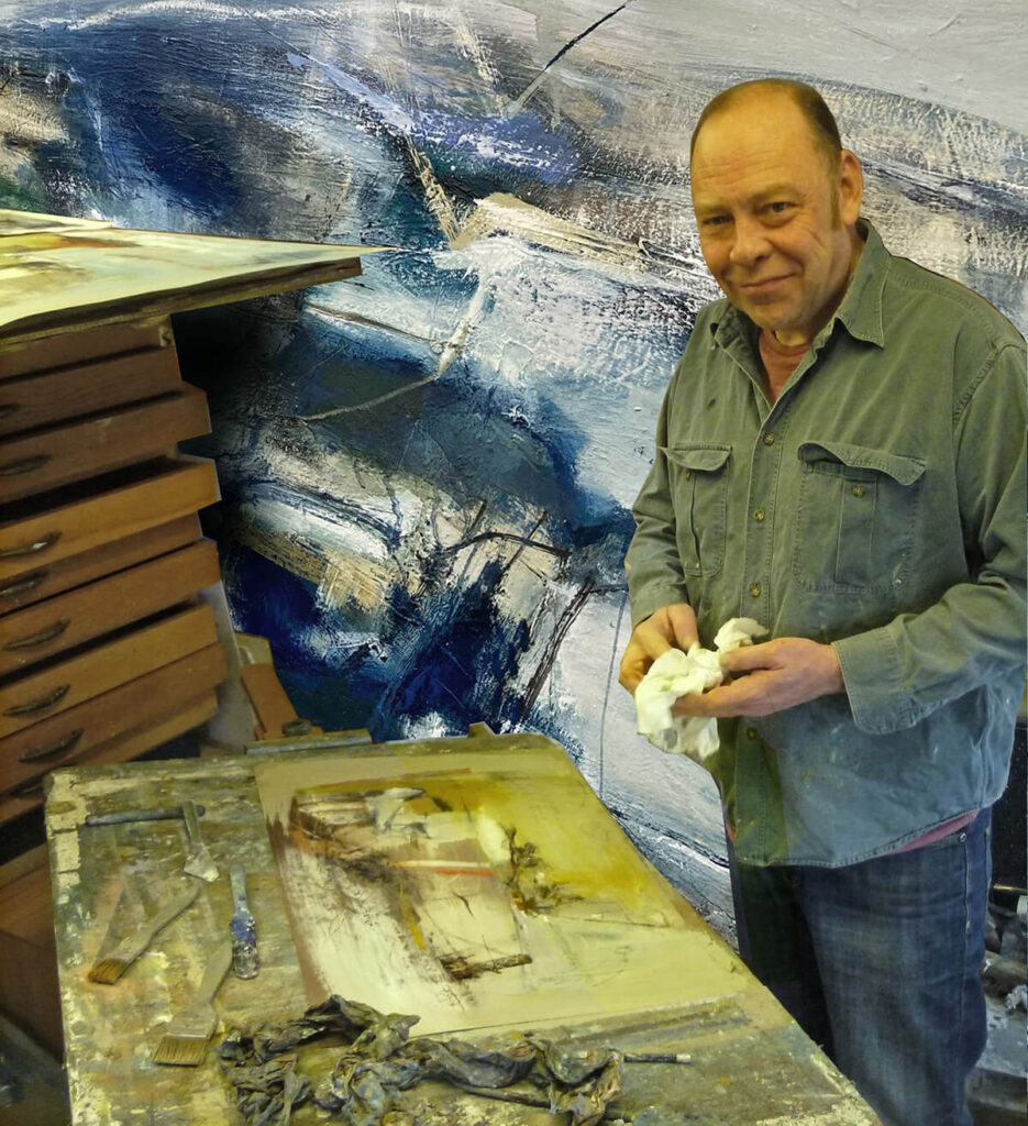 Chris Sims in his studio