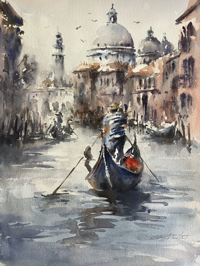 WATERCOLOUR PAINTING WORKSHOP - Gondola in Venice