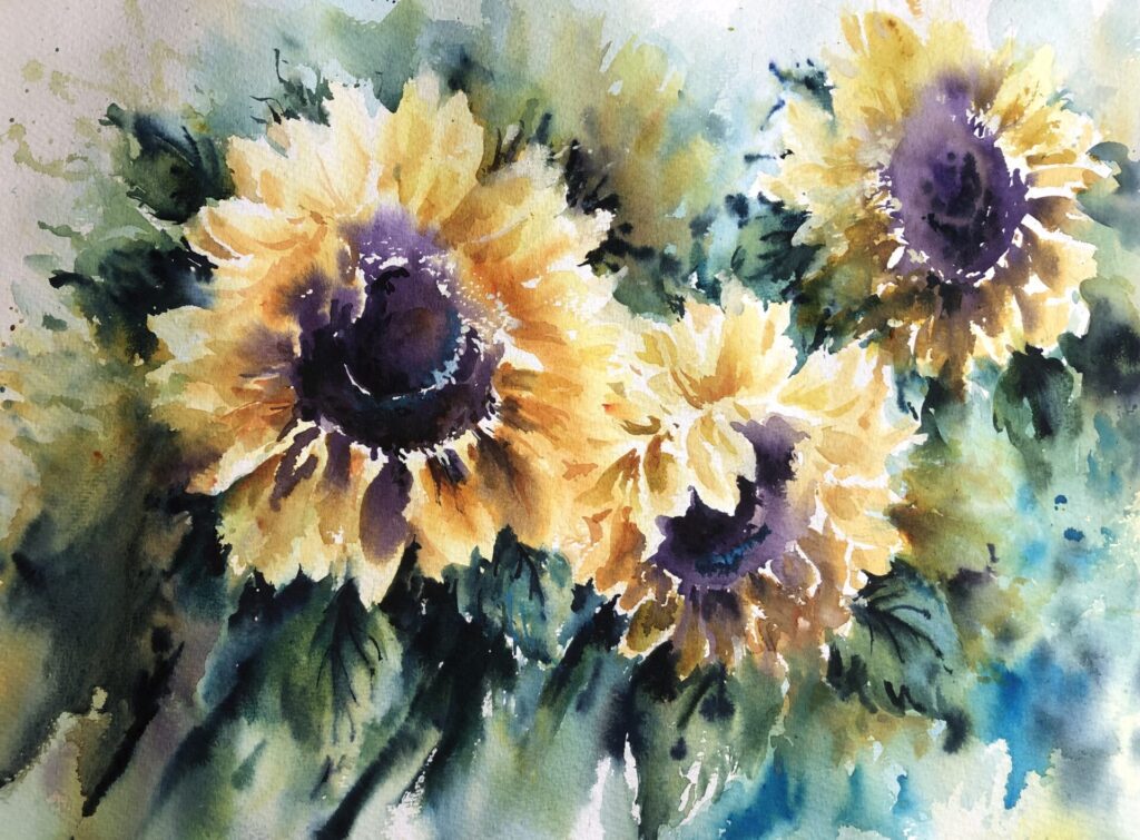 WATERCOLOUR PAINTING WORKSHOP - Sensational Sunflowers
